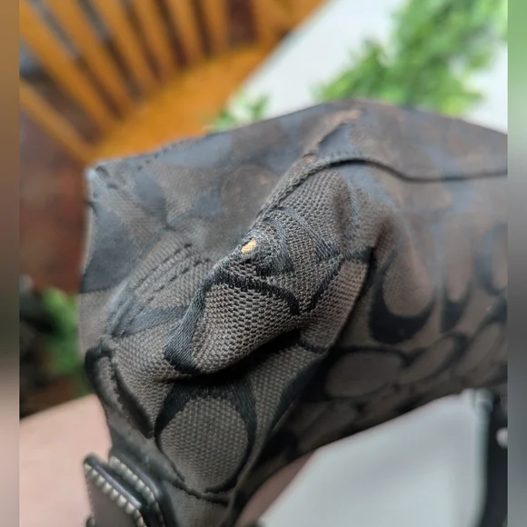 Y2K Coach Signature Fabric Black Shoulder Bag 6371 - Picture 11 of 16